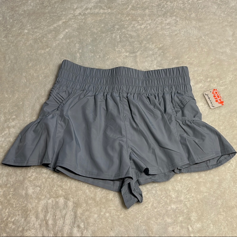 Gray Get Your Flirt On Free People Movement Athletic Shorts